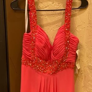 Long pink prom dress new with tag